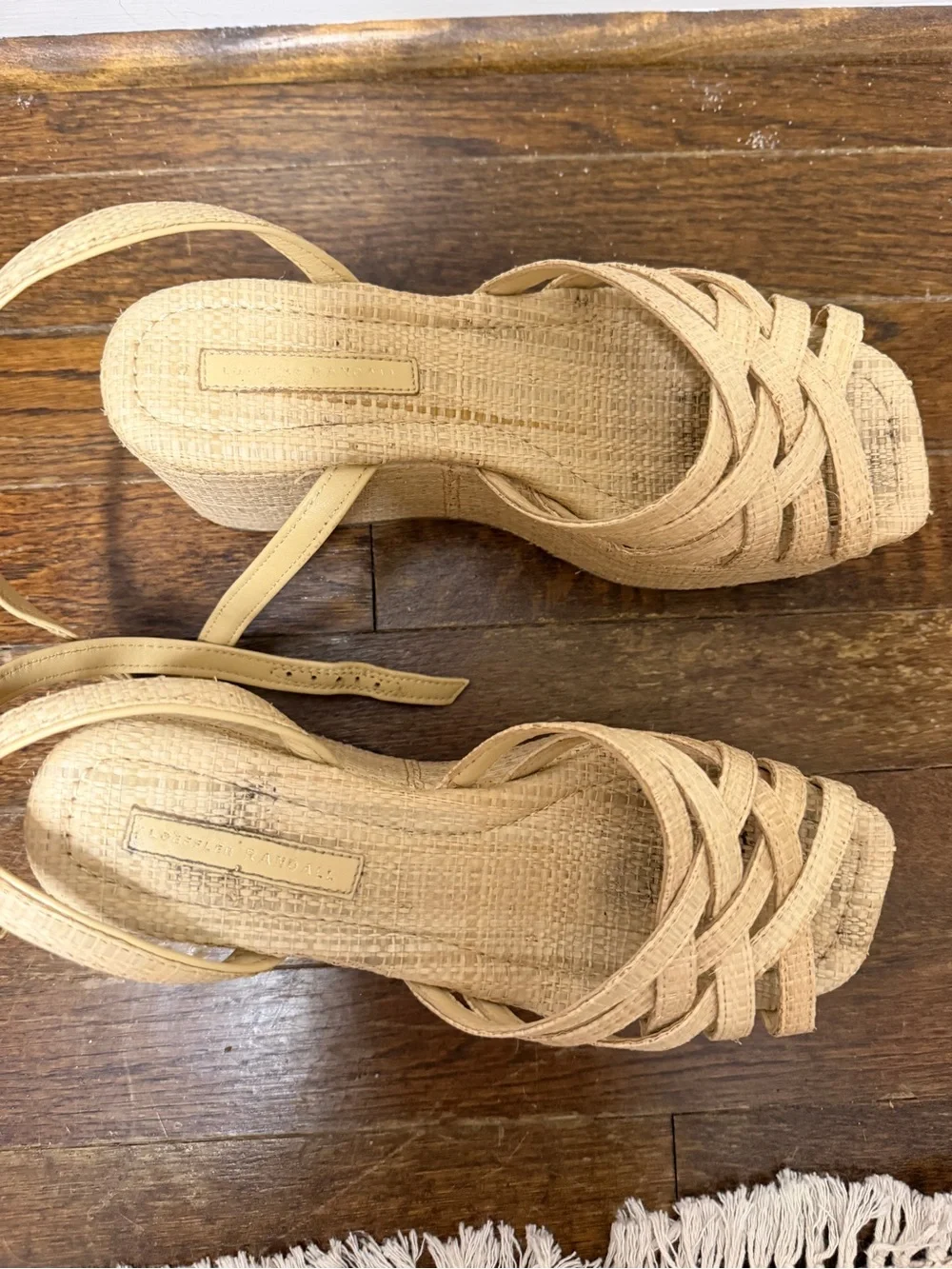 Loeffler Randall Woven Slingback Platform Sandal in Natural
